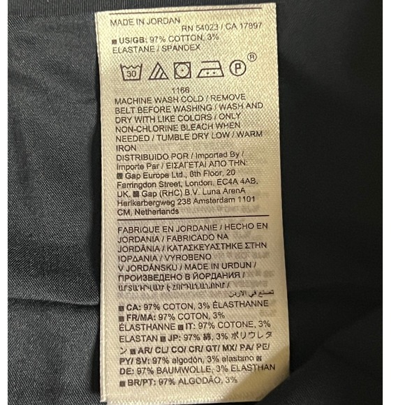 Banana Republic Pleated Wide Leg Belted Trousers Womens 8 Navy Blue New - Picture 8 of 11